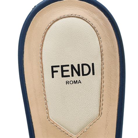 blue fendi roma slides|Signature .